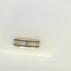 White Cobalt Satin Band Ring 
Size: 10