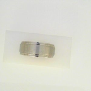 White Cobalt Satin Band Ring 
Size: 10
